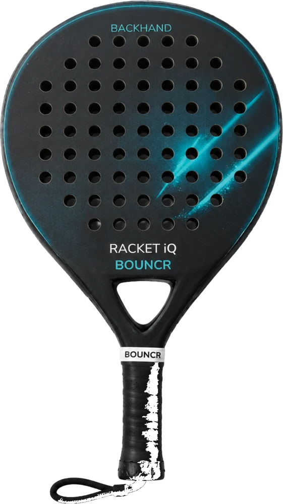 Bouncr racket, backhand