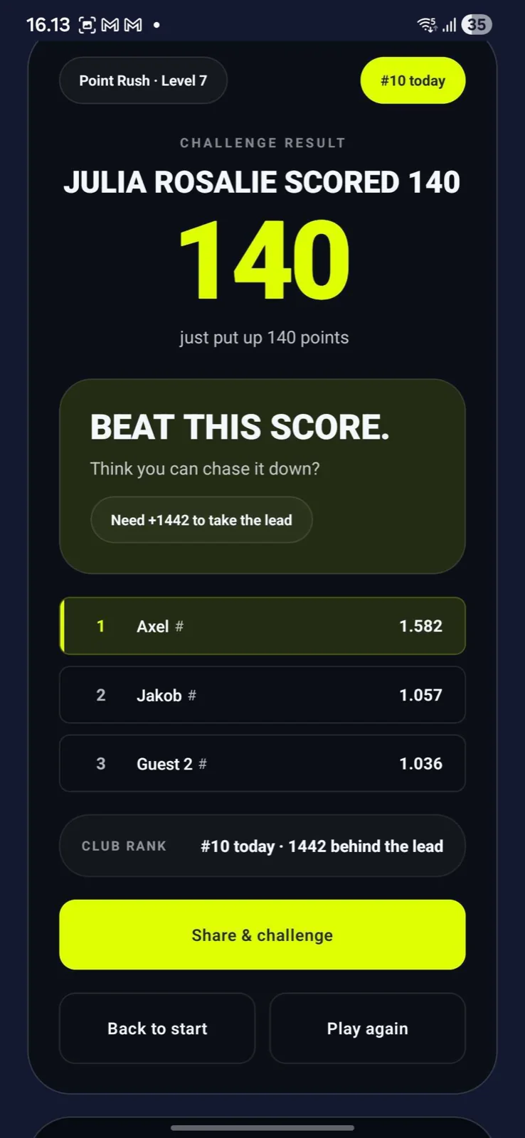 Leaderboard