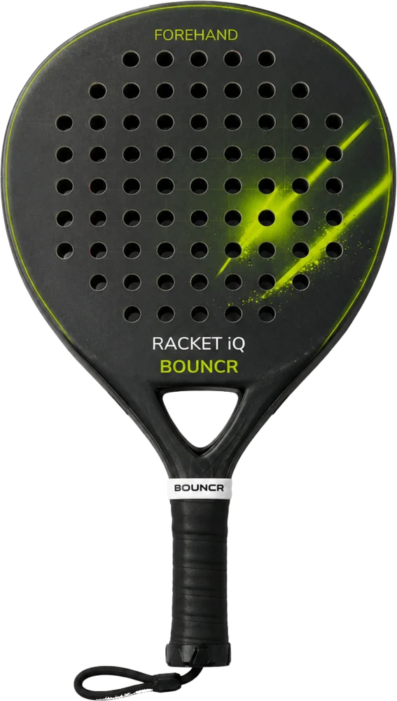 Bouncr racket, forehand